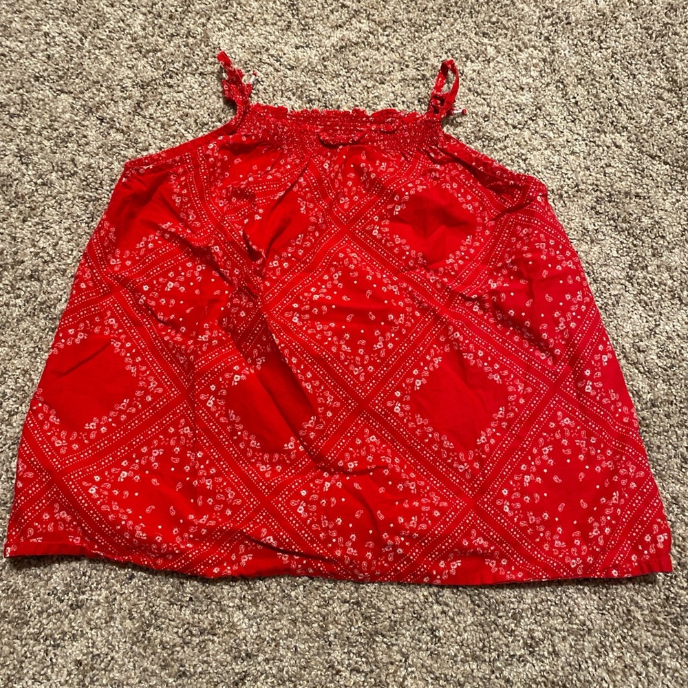 Red Bandana Print Top